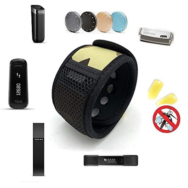 Wanty Adjustable Arm&Ankle Button Wristband Straps with Mesh Pouch for Fitbit ONE/Flex 2 / Alta/Alta HR/Zip/Charge 2 / Garmin Vivofit/ 2/3/ 4/ JR Fitness Tracker Wristband