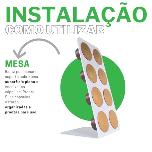 Suporte Porta Organizador De Mesa Compatível com Até 8 Cápsulas de Café Dolce Gusto