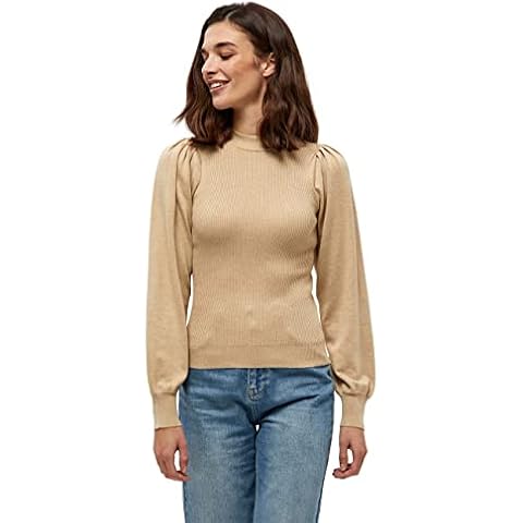 Jersey de punto Minus Merina para mujer en beige Cover
