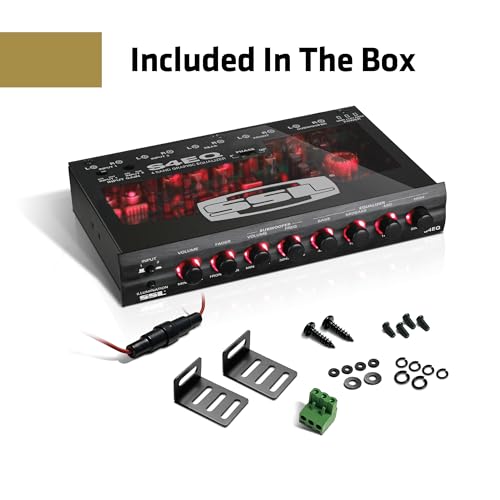 Sound Storm Laboratories S4EQ 4 Band Pre-Amp Car Audio Stereo Equalizer - Gold-Plated Front/Rear and Subwoofer Outputs