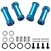 ShareGoo Aluminum 12mm Wheel Hex Hub Adapters 30mm Extension Combiner Coupler Compatible with WLtoys 144001 1/14 Wltoys RC Car (Blue)