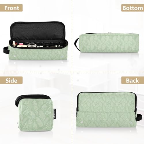 2-in-1 Estuche de Viaje para Rizadores con Almohadilla Resistente al Calor, Organizador Portátil para Planchas, Rizadores y Secadores, Hoja Verde Salvia miniatura 5