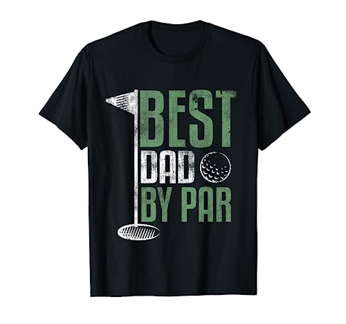 Uomo Regalo divertente per gli amanti del golf, con scritta "Best Dad By Par Golf" Maglietta
