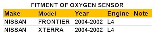 1 Pair Front And Rear Oxygen Sensors Replacement For Nissan 2002 2003 2004 Frontier Xtera 2.4L Upstream And Downstream O2 Sensors 234-3113 234-4323 #TOP1
