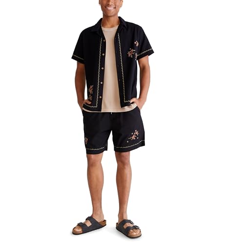 AEROPOSTALE Men's Short Sleeve Amalfi Coast Embroidered Camp Shirt3