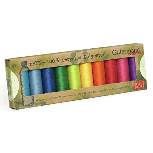 Gutermann 731139 Juego de hilos de coser x 10 carretes 100 m miniatura 1