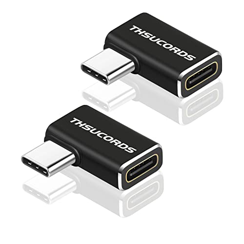 Thsucords Right Angle USB C Extension Adapter 2 Pack