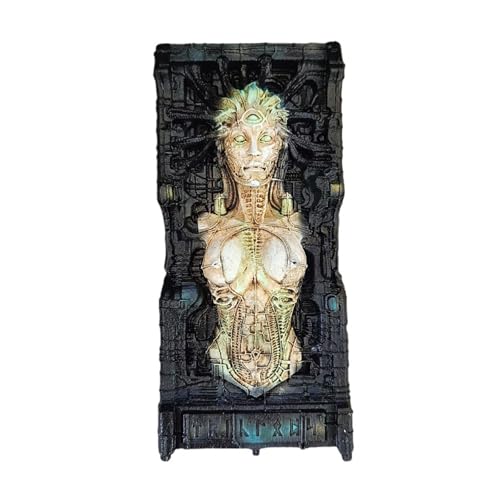 Alien Queen Sculpture, Wall Sculpture Statue Halloween Decor Art Crafts, Collection Wall Art Decor, Wall Ornament For Office Home Bar Bedroom Decorative Wall Relief