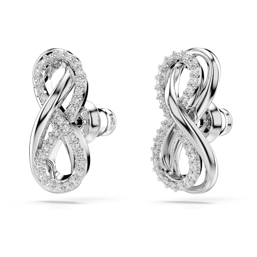 Swarovski Hyperbola Stud Earrings, Infinity Symbol Motif with Clear Crystals in a Rhodium-Finished Setting, Part of the Swarovski Hyperbola Collection3