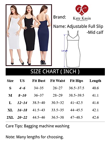 Kate Kasin Womens Full Length Dress Slips For Under Dresses Midi Calf Slip Khaki L #TOP4