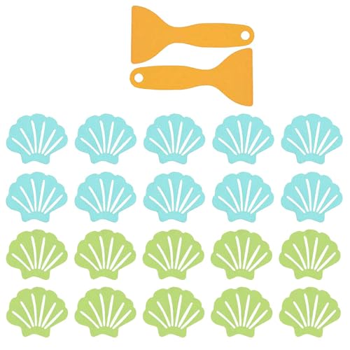ZIJANG 20 Piezas Antideslizante Ducha, Luminoso Pegatinas Antideslizantes Ducha, Pegatinas Bañera Antideslizantes, para Uso en Baños, Bañeras, Cocinas, Escaleras y Saunas