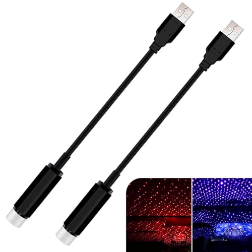 2PCS USB Star Roof Lights, Portable Adjustable Ceiling Light, Romantic