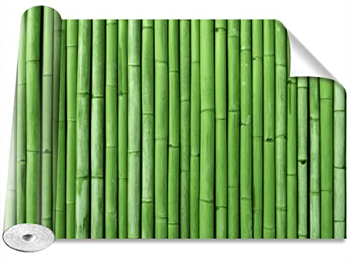Papier Peint Bambou Vert Rénovation Murale Maison 152x104cm