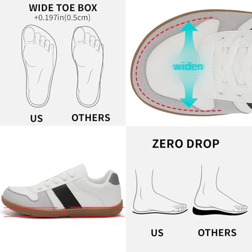 Grand Attack Barefoot Shoes for Womens Mens Wide Toe Minimalist Zero Drop Fashion Walking Sneakers3