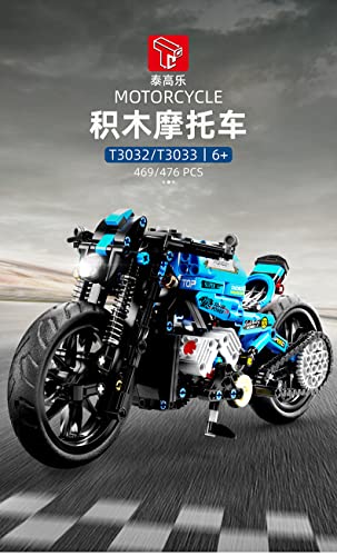 litodinogo TGL T3032 Klemmbausteine Technik klassisches Motorrad Spielzeug Bausteine Bausatz, Fahrzeug-Set… – Bild 8