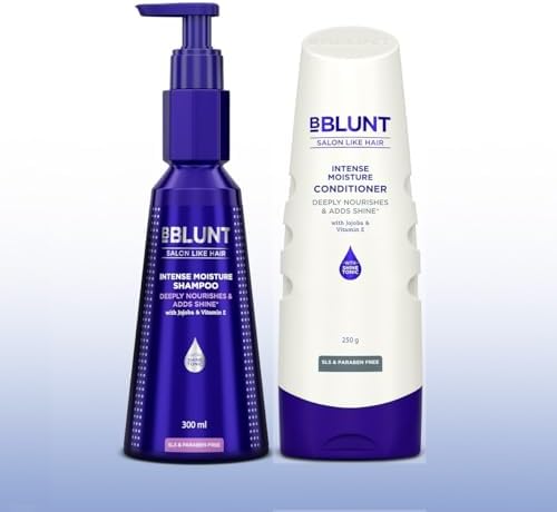 BBLUNT Intense Moisture Shampoo & Conditioner Set, 10.14 Fl Oz & 8.82 Oz