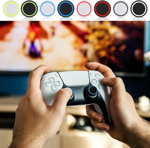 Image of GET IN THE GAME Thumb Grips for PS5, PS4, Xbox One, Switch Pro, PS3, Xbox 360, Anti-Slip Silicone Joystick Caps, 10 Pairs /20 Pcs, Enhanced Grip and Protection