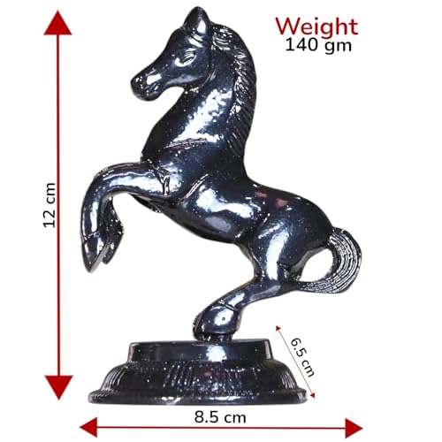 Image of KridayKraft Jumping Horse Metal Statue for Wealth Table Top Figurine for Living Room Bedroom Home Office Animal Decorative Showpiece Feng Shui Vanstu Sculpture for Gift Purpose. (Black)