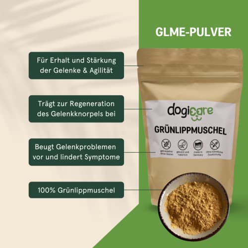 Grünlippmuschelpulver Hund - 100% reines Grünlippmuschelextrakt zur Unterstützung der Gelenke - Neuseeländische Grünlippmuschel als Gelenkpulver für Hunde - Pulver als Futterzusatz hochdosiert