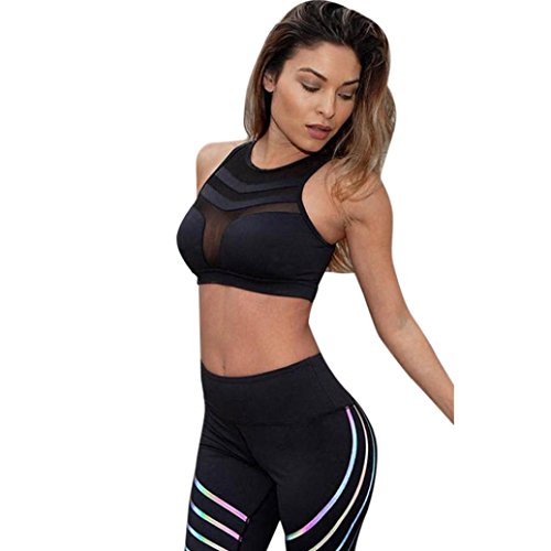 Pantalones Yoga Mujeres, ??Xinantime Polainas de Fitness Yoga para Mujeres Running Gym Stretch Sports Pants Pantalones (S, ?Bueno Negro)