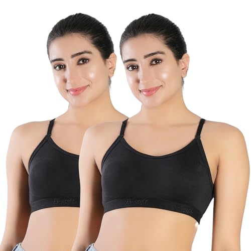 Image of Medium Impact Sports Bra for Women | Daily Use | Non-Wired | Non-Padded | Seamless Bra | Full Coverage | Suitable for Gym,Yoga,Workout