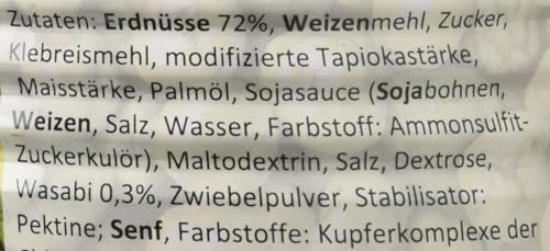 yoaxia ® - [ 350g ] Erdnüsse mit Wasabi überzogen / Wasabi coated Peanuts