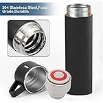 Coffee Thermo Bottle -Vacuum-Insulated Stainless Steel Travel Mug, 16oz Insulated Bottle with Cup for Hot & Cold Drink Travel Mug (Black, Three Cup) - Image 3