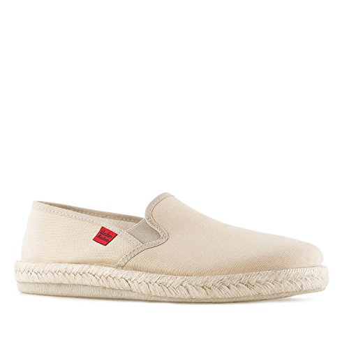 Andrés Machado - Chaussures en Toile pour l´éte - AM500 - Anatomiques - Espadrilles pour Femme/Homme - Semelle extérieure en Caoutchouc antidérapant - Toile Beige EU 44