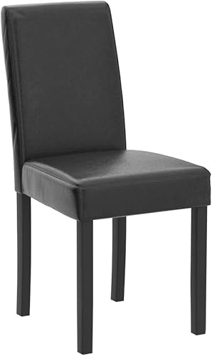 Miniatura 4 de thksbought Juego de 6 sillas de comedor modernas tapizadas de poliuretano, sillas de cocina y comedor de diseño elegante con respaldo alto, patas de