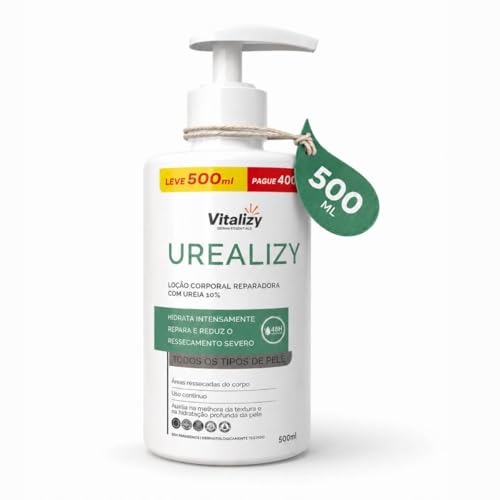Loção Hidratante Ureia 10% 500ml Todos os Tipos de Pele Corporal Ultra Hidratação Vitalizy