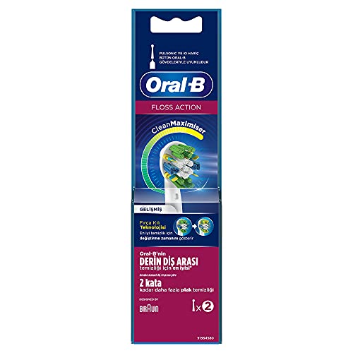 Oral-B Floss Action EB25-2 Warranty 24 month(s), Replacement brushes, White, Number of brush heads included 2