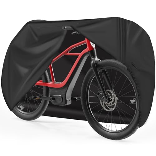 Image of Waterproof Bicycle Cover for Single /Double Cycle - Dustproof, UV Resistant Bike Cover Black