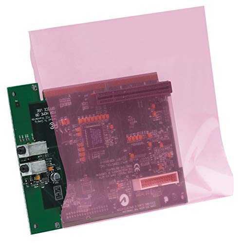 Image of Boxes Fast BFPBAS1260 Anti-Static Flat 4 Mil Poly Bags, 18 inch x 24 inch, Pink (Pack of 250)