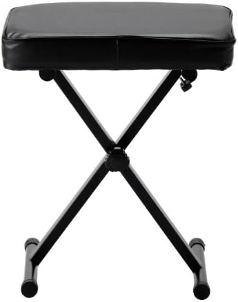 LoDuca Bros 47573.0 Musicians Bench 12 x 17 Seat with Cross Brace Metal Base & Adjustable Padded Seat