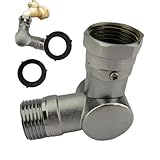 Drehbarer Gartenschlauchadapter, 180°/360° Metallverbinder - Verstellbarer Wasserhahnadapter für Gartenbewässerung, Außenpoolreinigung, Schwerlast-Bewässerungszubehör