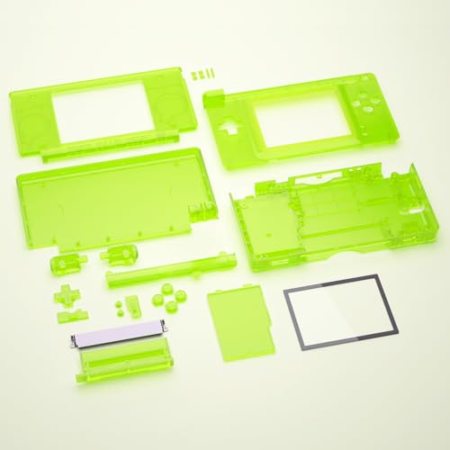 Image of eXtremeRate Clear Lime Green Replacement Full Housing Shell for Nintendo DS Lite, Custom Handheld Console Case Cover with Buttons, Screen Lens for Nintendo DS Lite NDSL - Console NOT Included