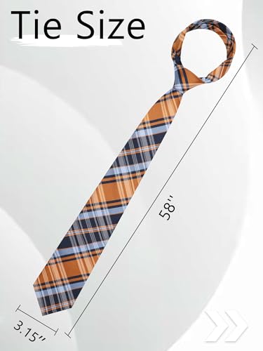 Image of Luckyvestir Striped Ties for Men Classic 3.15 inch Men's Tie Formal Neckties for Business Graduation Dinner Wedding