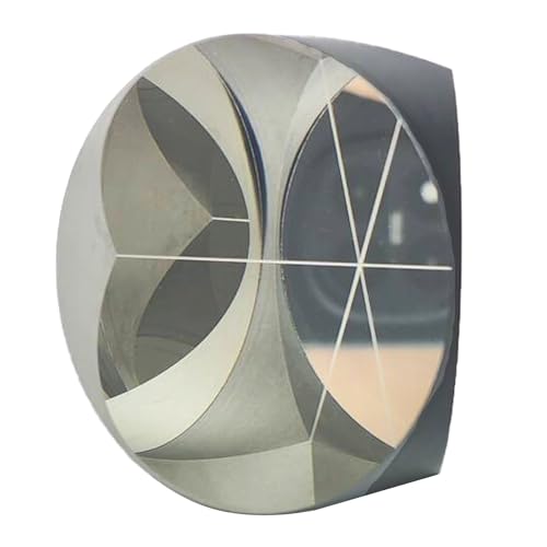High Precision Mini Pyramid Prism Corner Cube Prism, Trihedral Retroreflector, Compatible with Topcon Surveying Total Station, Silver Coated (2)