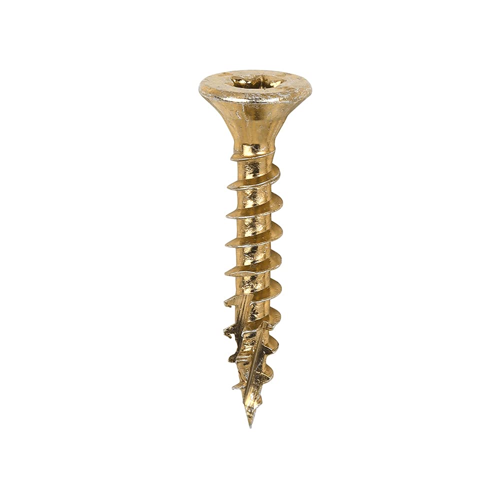 Timco C2 Clamp-Fix Multi-Purpose Premium Countersunk Gold Woodscrews4.0 X 25 (200Pcs) from B&Q