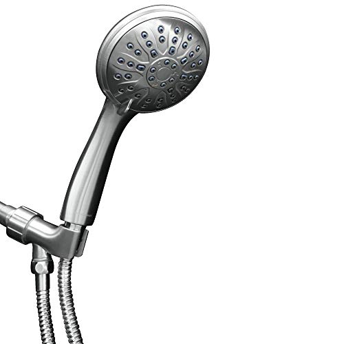 ShowerMaxx, Luxury Spa Series, 3 Spray Settings 4 inch Hand Held Shower Head with Extra Long Stainless Steel Hose, MAXX-imize Your Shower with Showerhead in Polished Chrome Finish