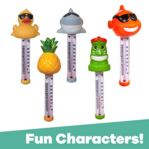 GAME 2700 Shark Spa and Pool Thermometer, Shatter-Resistant Casing Tether Included, Fahrenheit and Celsius, 9-in height x 3-1/2-in diameter - Thumbnail 5