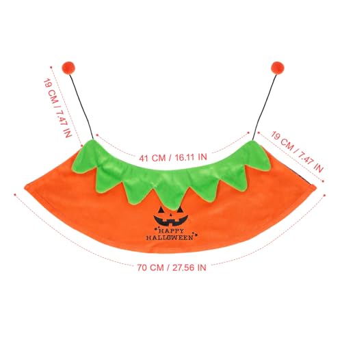 Capa para perro Halloween Luxshiny talla M naranja miniatura 2