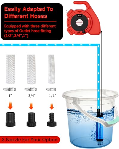 Image of Uniqwamo Portable Transfer Pump Compatible For Milwaukee 18V Battery, 635GPH, 120W Battery Powered Water Pump, Submersible Water Pump for Garden, Camping, Kiddie Pool, Fish Tank(No Battery)