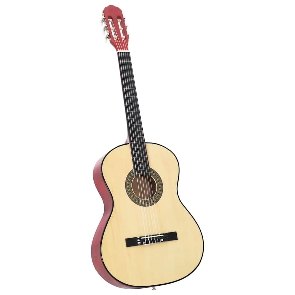 Guitarra de concierto 4/4, guitarra acústica de 39 pulgadas, para principiantes, madera de tilo natural