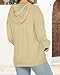 Hoodies for Women Fall Long Sleeve Sweatshirts with Pocket Drawstring Pullover Tops (Sunflower Khaki,L)