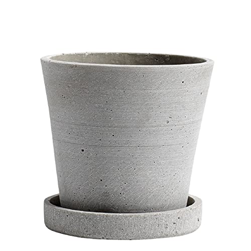 Hay - Blumentopf mit Untersetzer S, grau