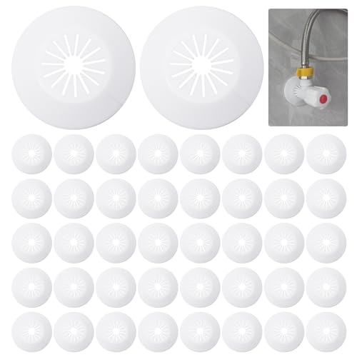Neikafan Embellecedor Tubo Radiador Blanco 40 Piezas Tubería Collar Radiador Embellecedors Calefaccion Roseta Tubo Tapa de Radiadore para Tuberías de Agua, Tuberías de Calefacción