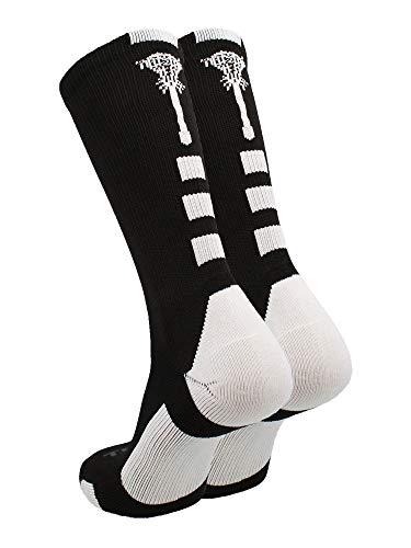 Image of TCK Lacrosse Socks Midline Lacrosse Stick Logo Crew Socks Men Boys Girls Women
