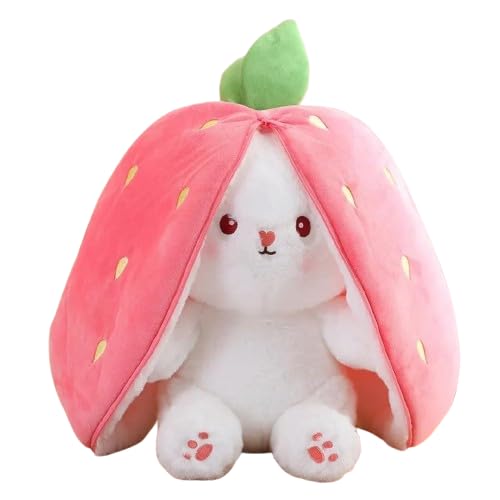 Swarah Reversible Bunny Rabbit Soft Stuffed Toys for Girls Boys Baby Kids | Doll, Teddy Bear plushies, Animal Toy | Strawberry/Carrot Shaped Pink Colour | Gift Item for Kids (B0DFCZB6F2) Amazon Price History, Amazon Price Tracker