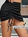 Avidlove Black Mini Skirt Women's Sexy Skirts for Women Bodycon Casual Ruched Skirts Adjust Drawstring Sexy Short Skort Micro Club Skirt XL